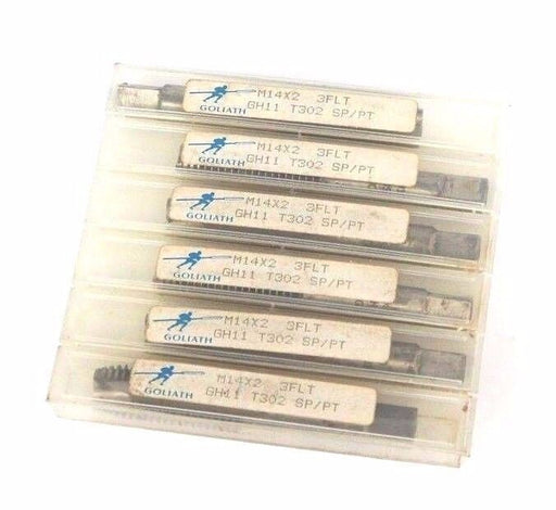 LOT OF 6 NEW GOLIATH M14X2 3FLT HAND TAPS GH11 T302 SP/PT