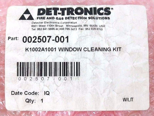 NEW DET-TRONICS 002507-001 WINDOW CLEANING KIT K1002A1001, 002507001