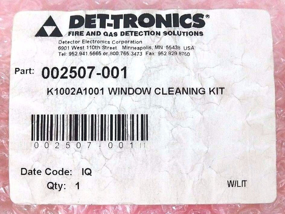 NEW DET-TRONICS 002507-001 WINDOW CLEANING KIT K1002A1001, 002507001