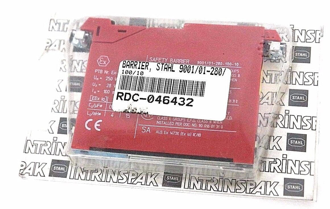 NIB STAHL INTRINSPAK 9001/01-280-100-10 SAFETY BARRIER 24V, 90010128010010
