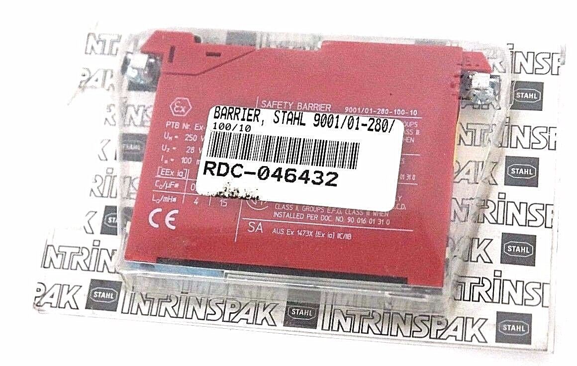 NIB STAHL INTRINSPAK 9001/01-280-100-10 SAFETY BARRIER 24V, 90010128010010