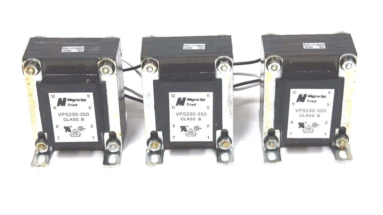 LOT OF 3 MAGNETEK TRIAD VPS230-350 POWER TRANSFORMERS CLASS B VPS230350