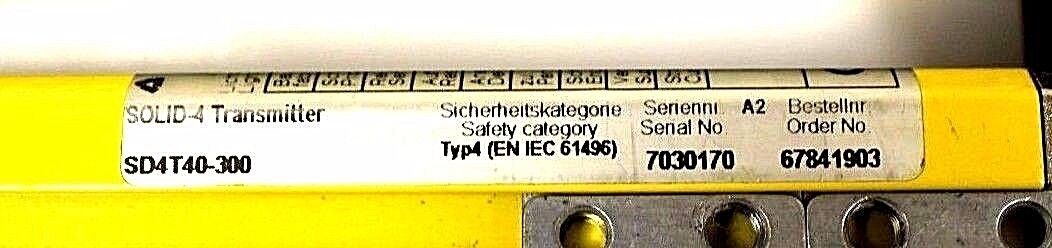 LEUZE LUMIFLEX SOLID-4 LIGHT CURTAINS SD4T40-300 67841903 / SD4R40-300E 67841203