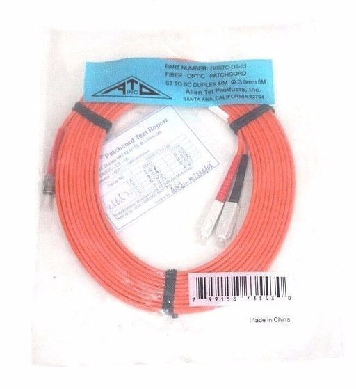 NEW ALLEN TEL PRODUCTS GBSTC-D2-05 FIBER OPTIC PATCHCORD 3.0mm 5M
