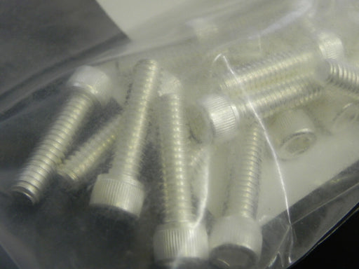 BAG OF 20 NON-VENTED SILVER PLATED SCREWS 1/4-20X1" HEX HEAD C-2016-NA REDIVAC