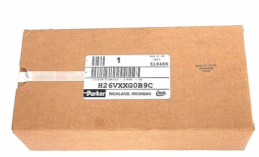 FACTORY SEALED  PARKER H26VXXG0B9C DOUBLE SOLENOID VALVE 145PSIG, 24VDC, 3.2W