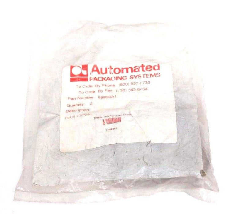 NIB AUTOMATED PACKAGING SYSTEMS 58920A1 PLATE LOCKING (QTY:2)