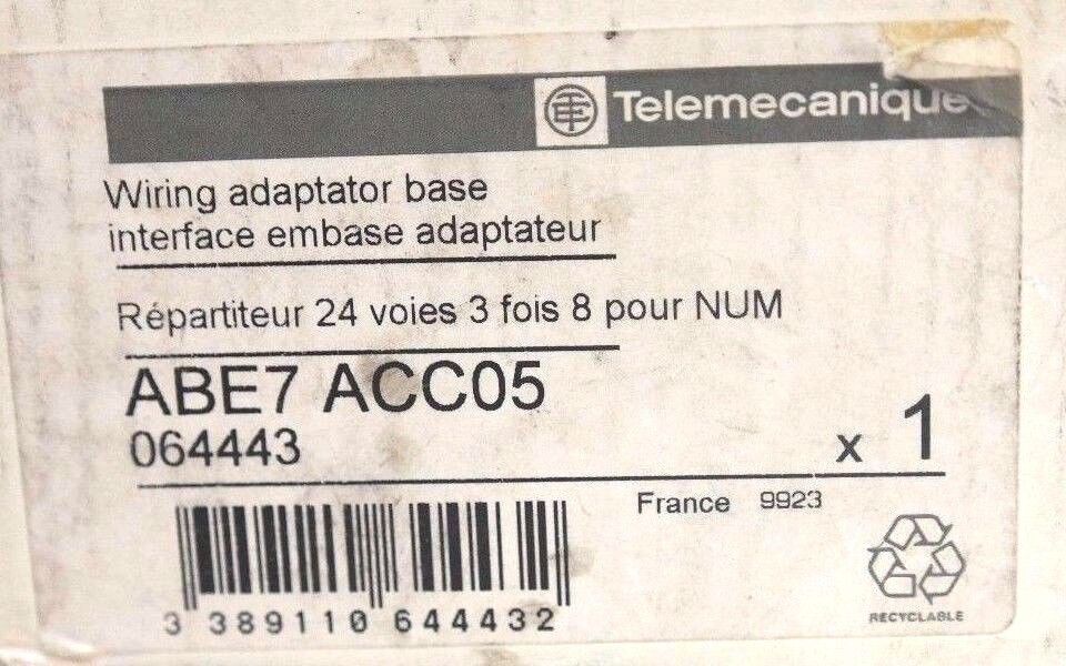 NIB TELEMECANIQUE ABE7ACC05 WIRING ADAPTATOR BASE ABE7-ACC05, 064443