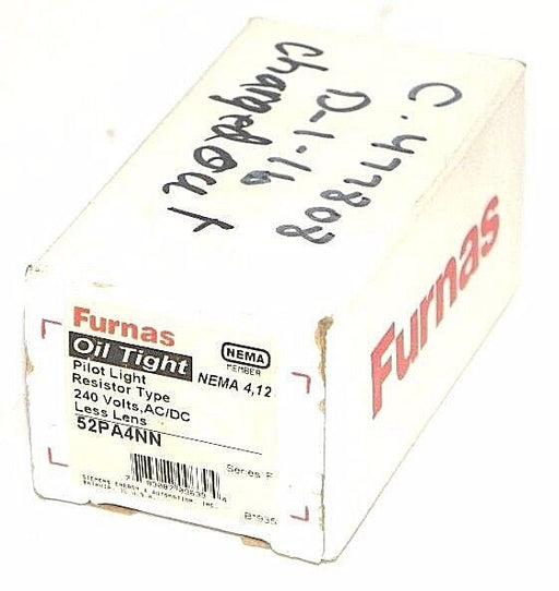 NEW FURNAS 52PA4NN RESISTOR TYPE PILOT LIGHT, SERIES F