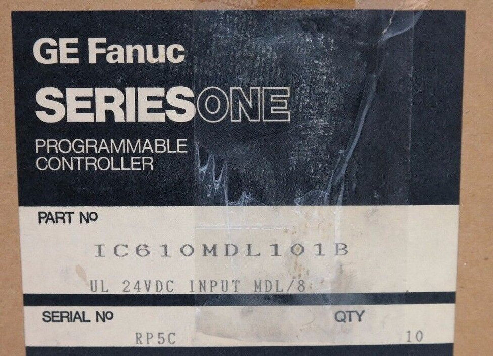 NIB GE FANUC IC610MDL101B 24VDC INPUT MODULE MDL/8 - MASTER CASE OF 10