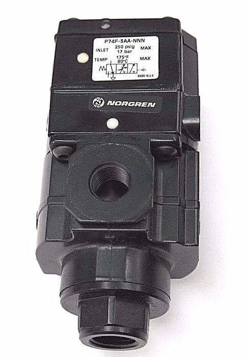 NIB NORGREN P74F-3AA-NNN VALVE AIR PILOT SOFT START 250PSIG, 17BAR, 175F, 80C