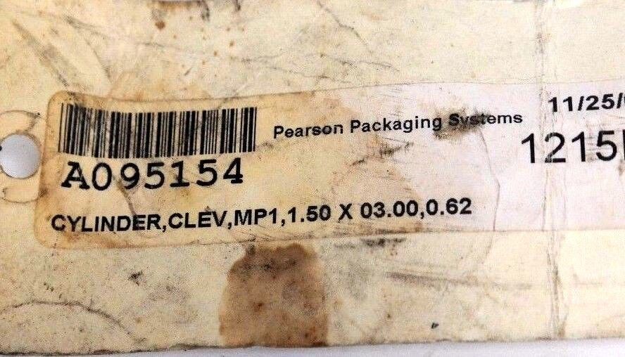 NEW R.A. PEARSON A095154 CYLINDER BORE: 01.50 STROKE: 3.000 250PSI