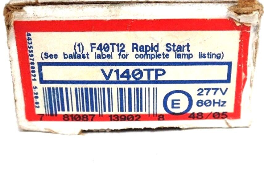 NIB ADVANCE V140TP RAPID START F40T12 BALLAST MARK III ENERGY SAVER V-140-2-TP