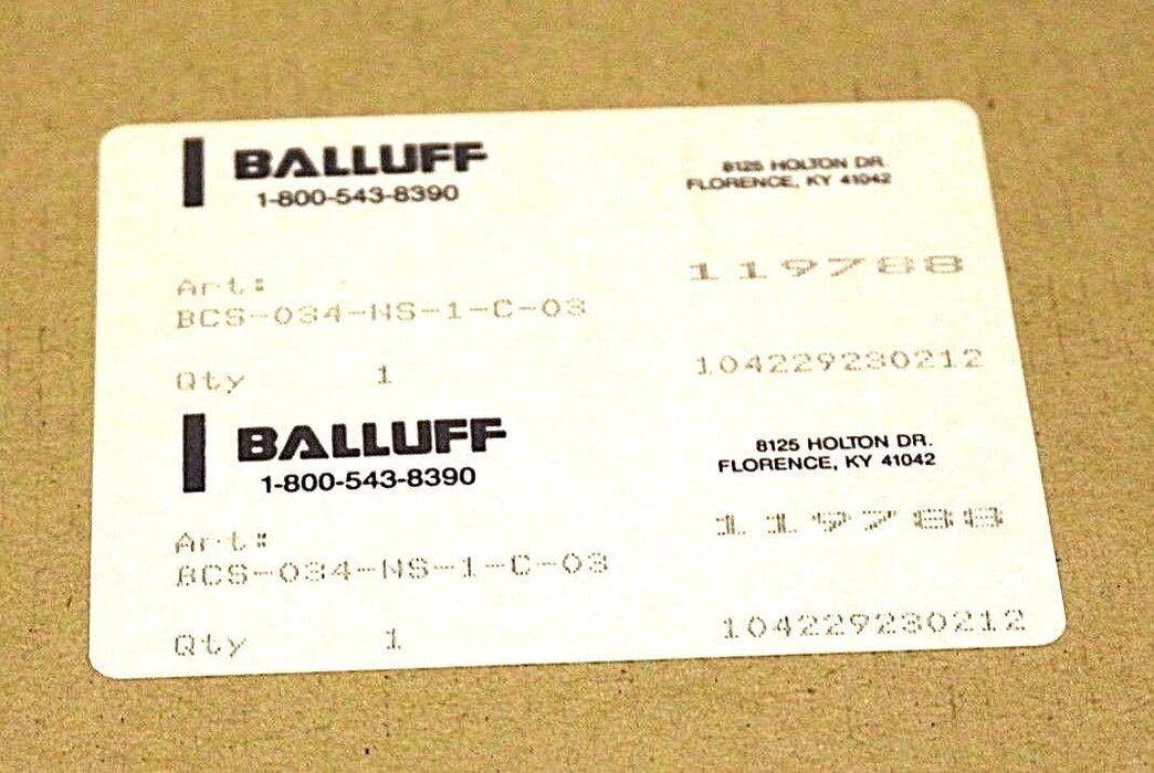 NIB BALLUFF BCS-034-NS-1-C-03 CAPACITIVE SENSOR 10-30VDC 119788 BCS034NS1C03