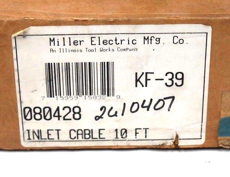 NIB MILLER ELECTRIC KF-39 OUTLET CABLE 11MI-080428 INLET CABLE 10FT