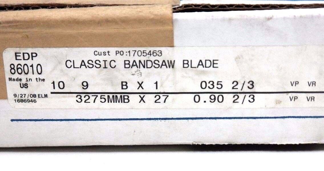 NIB LENOX EDP-8610 BANDSAW BLADE LNX-86010 1494594-0002-01