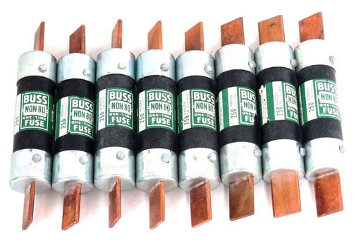 NEW BUSSMANN BUSS NON80 ONE TIME FUSE 250VOLTS NON-80 - LOT OF 8