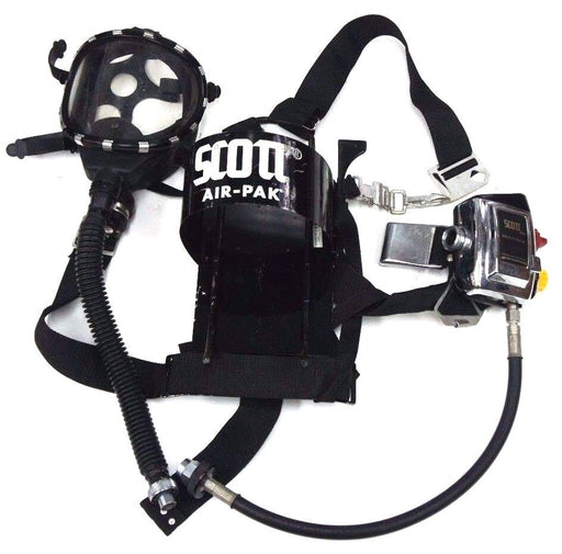 SCOTT AIR-PAK II PRESUR-PAK 800212-00 HARNESS P/N 800020-04 WITH MASK AND CASE