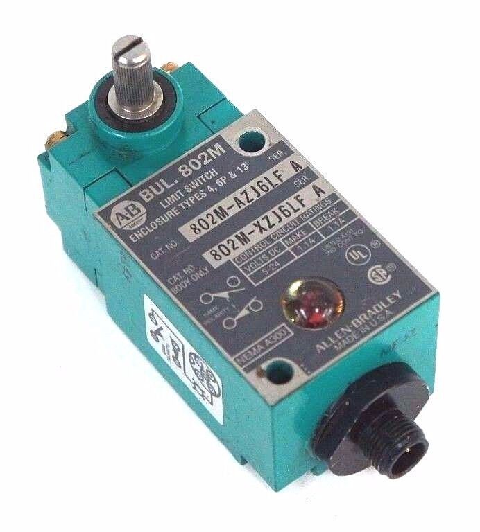 ALLEN BRADLEY 802M-AZJ6LF SER A LIMIT SWITCH 802M-XZJ6LF 802M-AX SER D HEAD