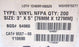 BRADY CAT# 9557-00 BGS# 64960 SIZE: 3'X5" (76MMX127MM) TYPE: VINYL NFPA QTY: 200