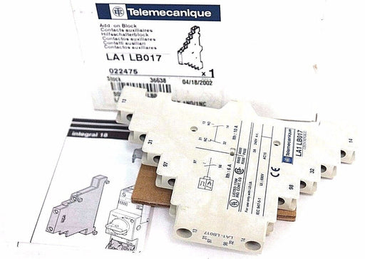 LOT OF 5 NIB TELEMECANIQUE LA1-LB017 ADD. ON BLOCKS LA1LB017