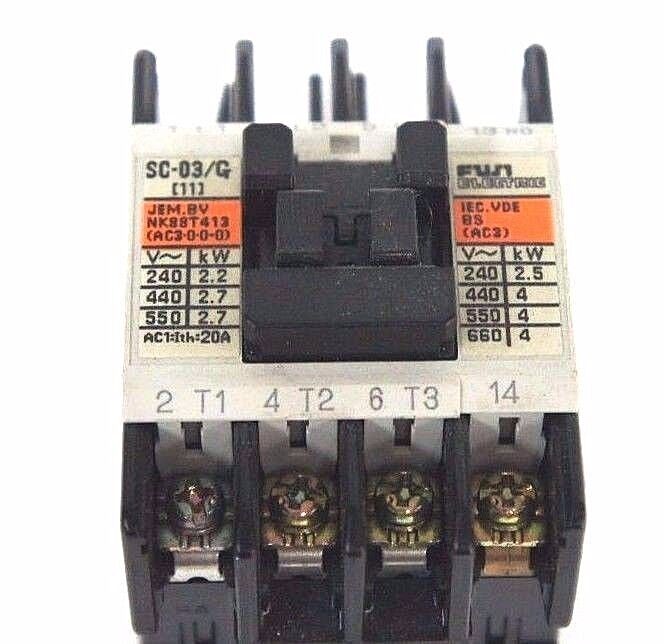 FUJI ELECTRIC SC-03/G CONTACTOR 11A, CAT NO 4GC0A, SC03G