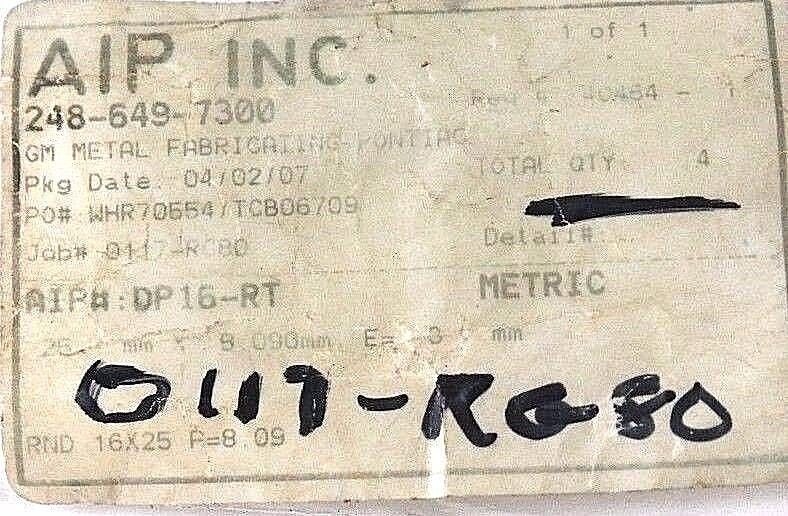 NIB AIP INC. 740464-1 PUNCH 0117-RG80 16X25 P8.09 DP16-RT - LOT OF 4