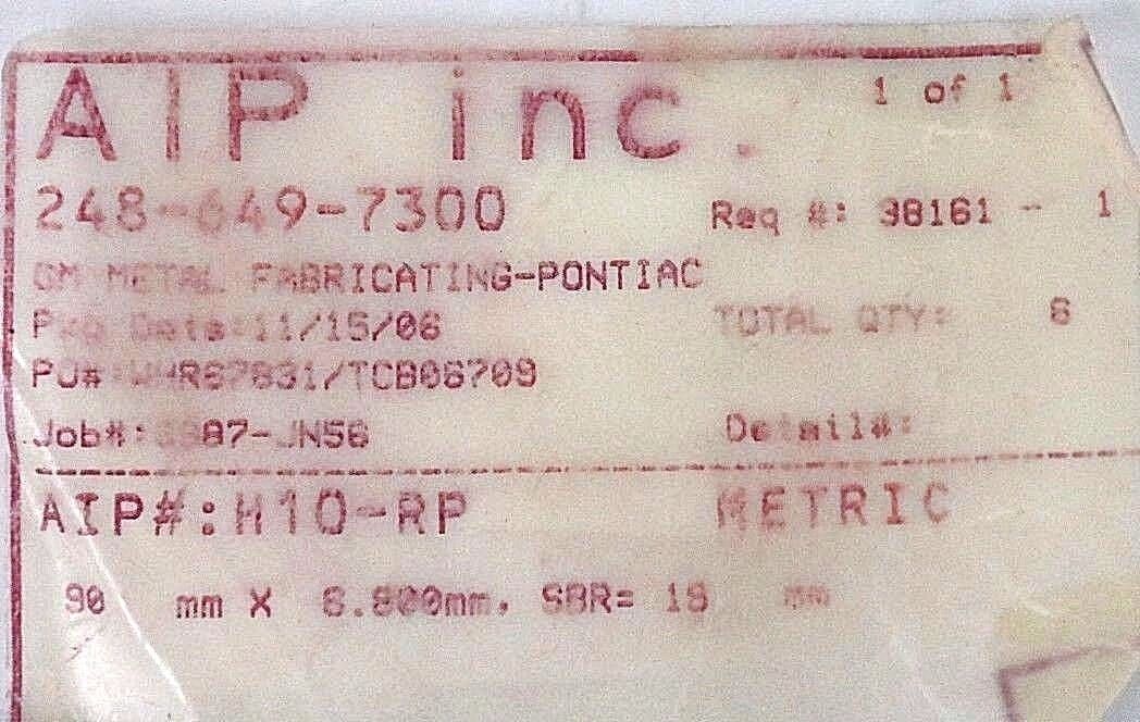 NIB AIP INC. 638161-1 PUNCH 0987-JN56 RND 10X90 P6.80, H10-RP - LOT OF 6