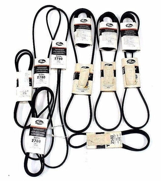 LOT OF 11 NEW GATES TRUFLEX V BELTS 5L400 4L700 3580 2550 2540