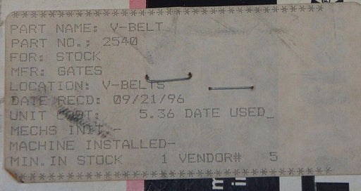 LOT OF 11 NEW GATES TRUFLEX V BELTS 5L400 4L700 3580 2550 2540