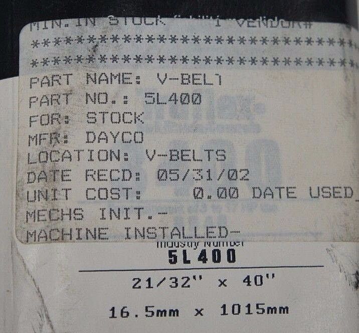 LOT OF 11 NEW GATES TRUFLEX V BELTS 5L400 4L700 3580 2550 2540