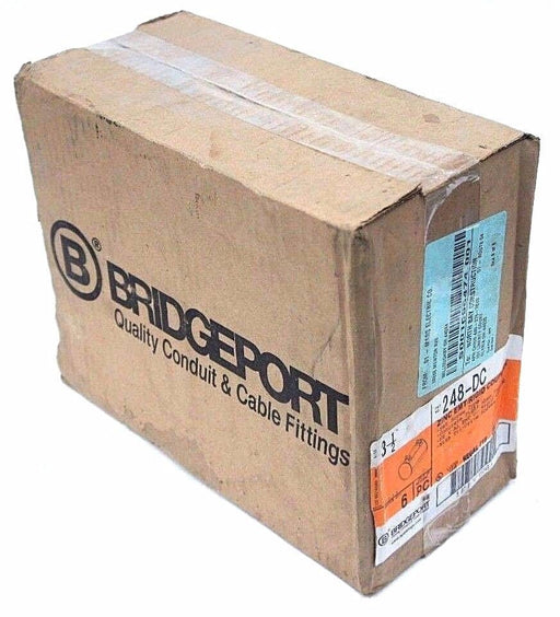 BOX OF 6 NEW BRIDGEPORT 248-DC ZINC EMT/RIGID COUPLINGS 3-1/2" 248DC