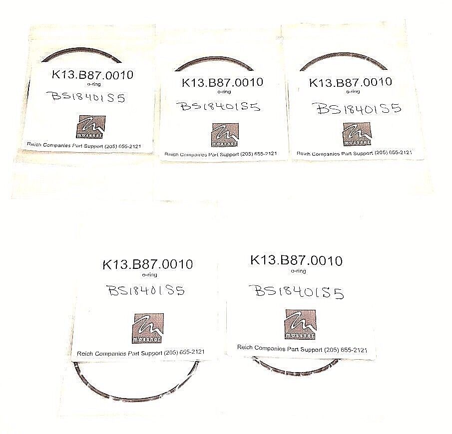 LOT OF 5 NEW K13.B87.0010 O-RINGS K13B870010, BS18401S5