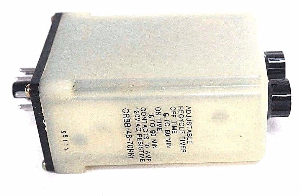 NIB POTTER & BRUMFIELD CRBB-48-70KK1 ADJUSTABLE RECYCLE TIMER CRBB4870KK1, 120V