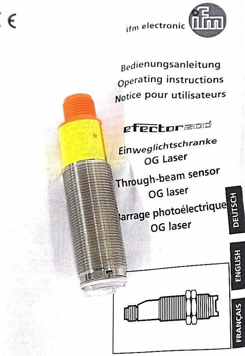 NIB IFM EFECTOR OG5068 PHOTOELECTRIC SENSOR OGELFPKG/V4A/US-100