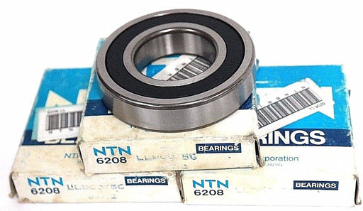 LOT OF 3 NIB NTN 6208LLBC3/5C SINGLE ROW DEEP GROOVE BALL BEARINGS 6208