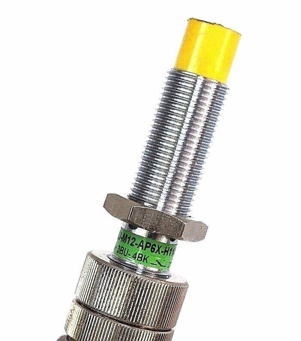 NEW TURCK NI8U-M12-AP6X-H1141 PROXIMITY SENSOR W/ WIRE & 90 DEG. HOUSING