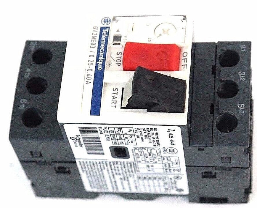 NEW TELEMECANIQUE GV2ME03 / 0.25-0.40A MOTOR CIRCUIT BREAKER