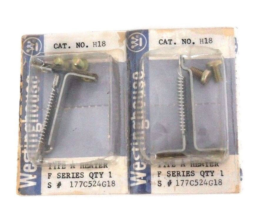 LOT OF 2 NEW WESTINGHOUSE 177C524G18 TYPE A HEATERS CAT. NO. H18