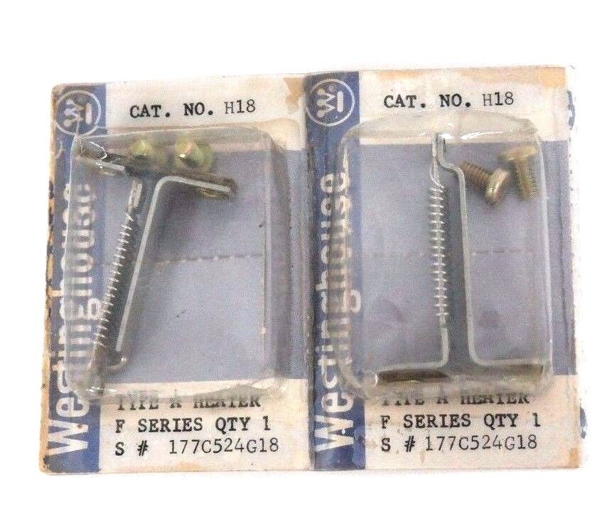 LOT OF 2 NEW WESTINGHOUSE 177C524G18 TYPE A HEATERS CAT. NO. H18