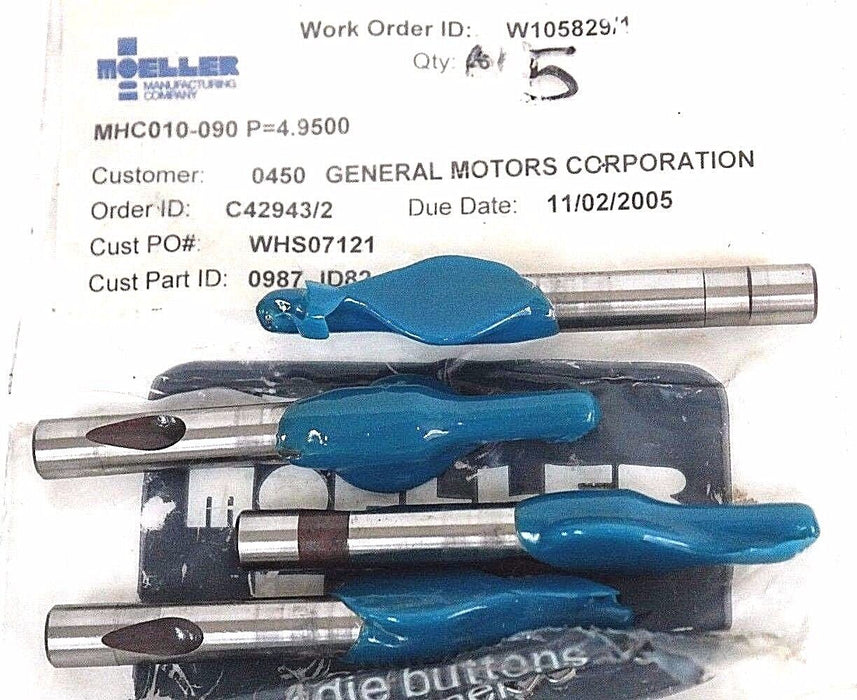 NIB MOELLER MHC010-090 P=4.9500 PUNCH 0987-JD82 - LOT OF 4
