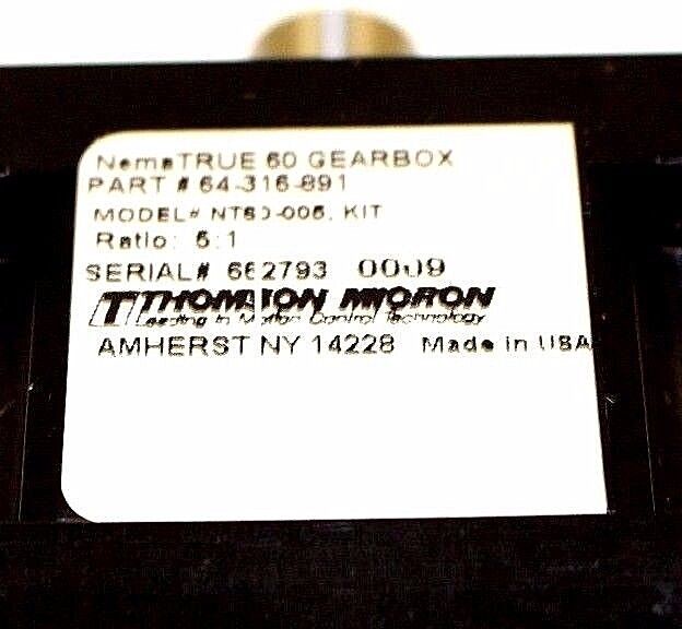NEW THOMSON MICRON 64-316-891 TRUE 60 GEARBOX NT60-005 KIT 5:1 64316891 NT60005