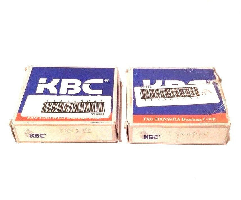 LOT OF 2 NIB KBC 6009DD BALL BEARINGS