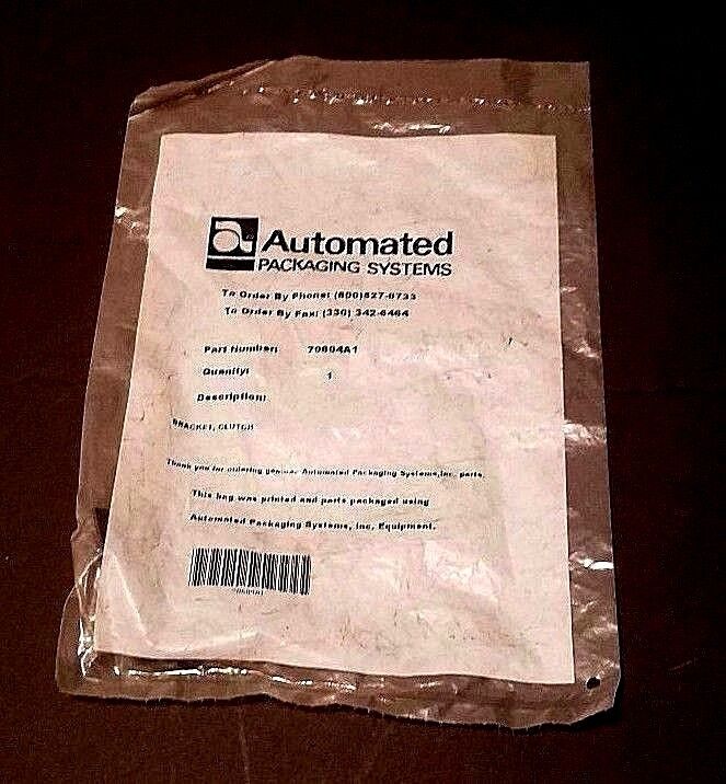 NEW AUTOMATED PACKAGING SYSTEMS 70604A1 CLUTCH BRACKET