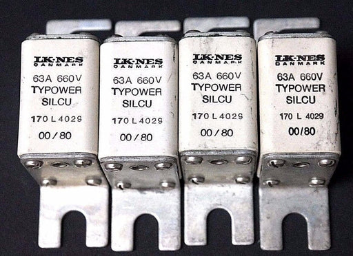 LK-NES DANMARK 170L4029 TYPOWER SILCU 60A 660V FUSE 170-L-4029 - LOT OF 4