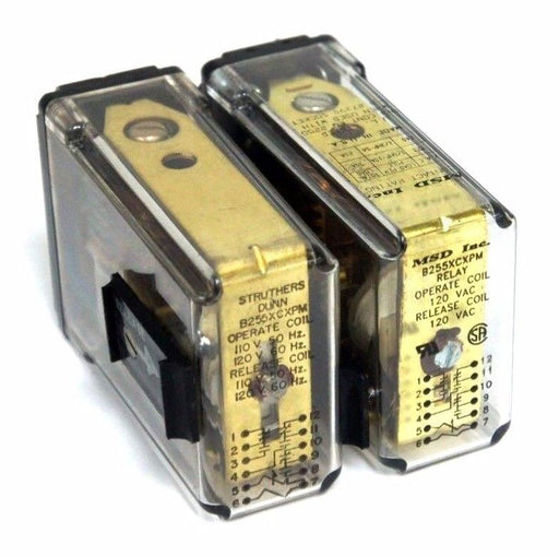 LOT OF 2 MSD INC B255XCXPM RELAYS 120V, 60HZ