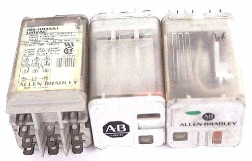 LOT OF 3 ALLEN BRADLEY 700-HB33A1 RELAYS 700HB33A1 SER. A, 120 VAC