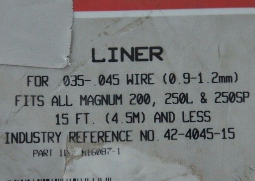 LOT OF 2 NEW MAGNUM 42-4045-15 WELDING LINERS PART ID M160B7-1