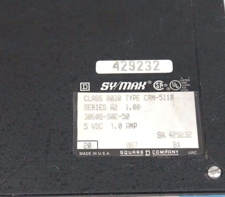 SQUARE D SY/NET 8030-CRM-511R SERIES. A2 1.00 30608-502-50 NETWORK INTERFACE