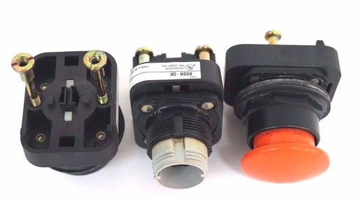 LOT OF 3 ALLEN BRADLEY 800H-DR PUSHBUTTONS H00HDR SER. F, 800HDR